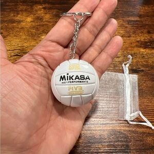 Customizable volleyball keychain for a player or a fan! Great team gift!